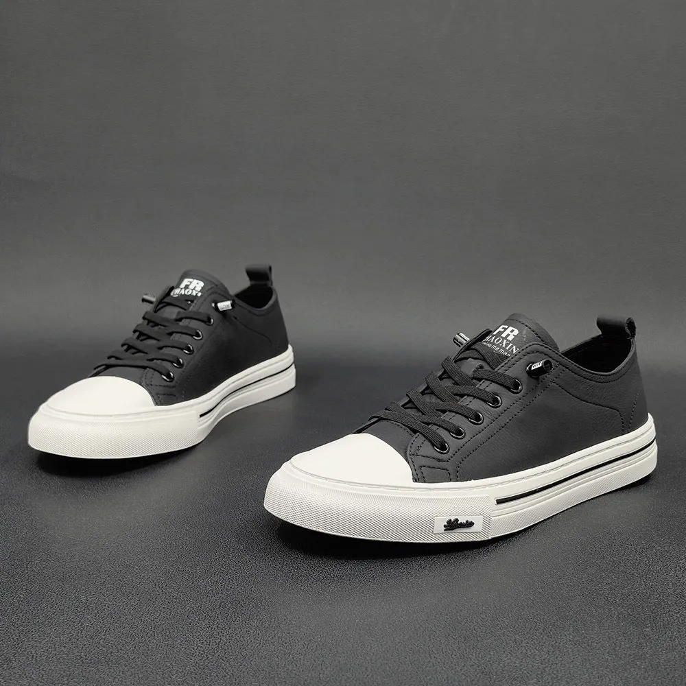 Men Casual Minimalist Leather Slip-on Flat Shoes