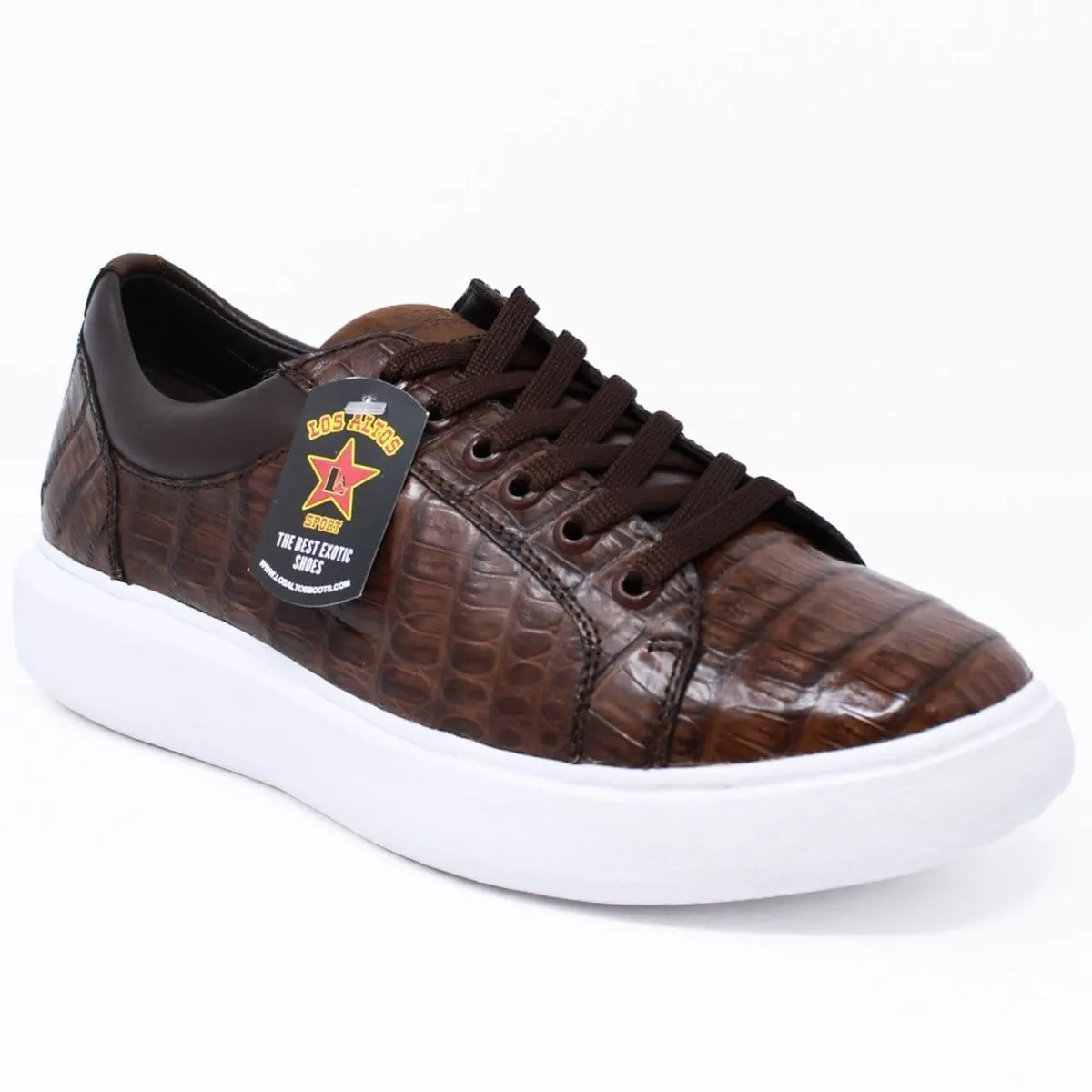 Men's Genuine Full Caiman Belly Skin Sneakers - Black LAB-ZSM0282