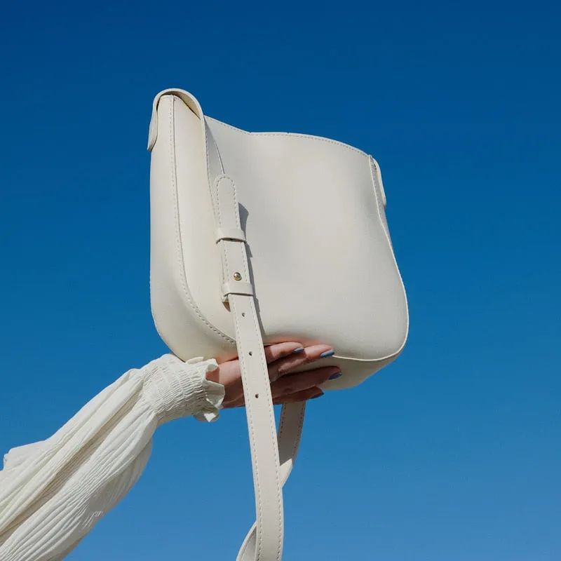Pure color Casual Bucket bag 2021 New High quality PU Leather Women's Designer Handbag High capacity Shoulder Messenger Bag