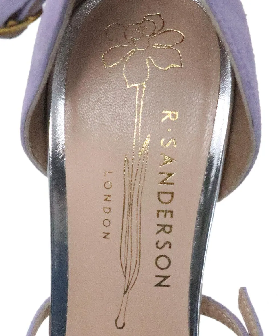 R. Sanderson Lavender Suede Heels sz 6