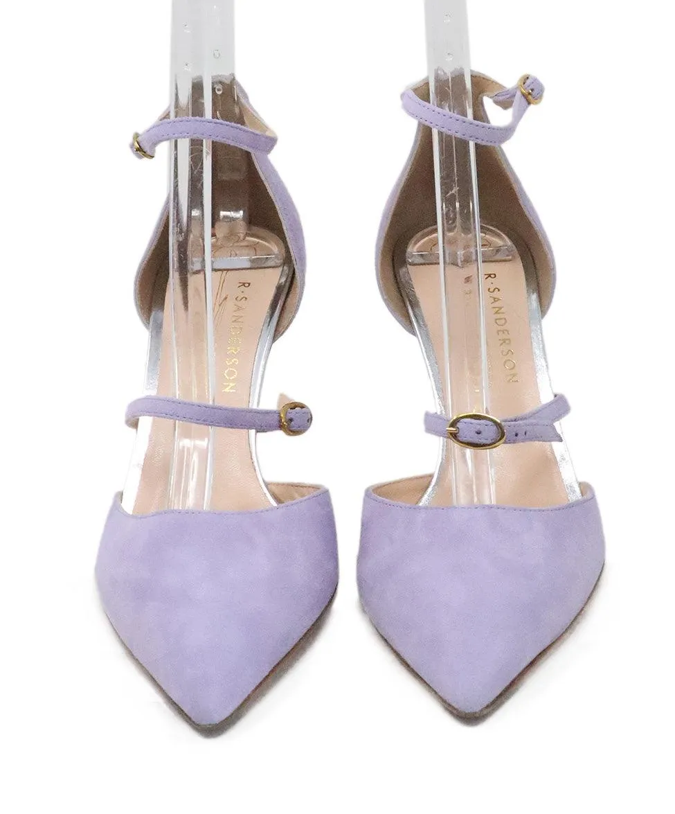 R. Sanderson Lavender Suede Heels sz 6