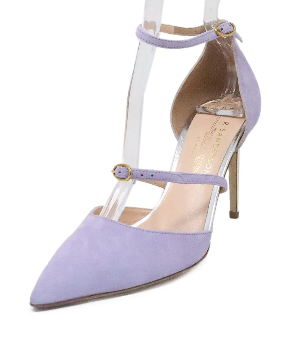 R. Sanderson Lavender Suede Heels sz 6