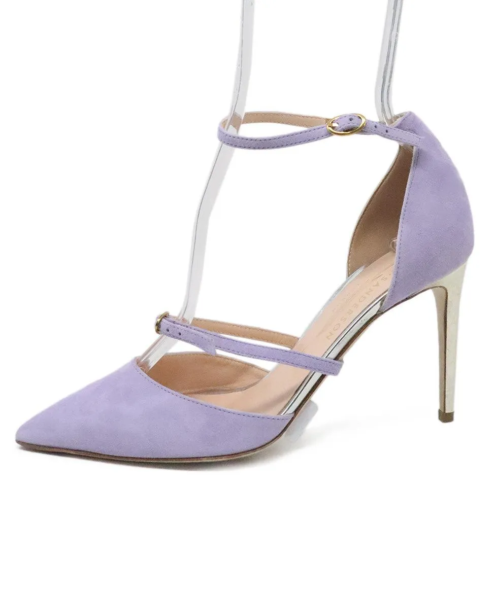R. Sanderson Lavender Suede Heels sz 6