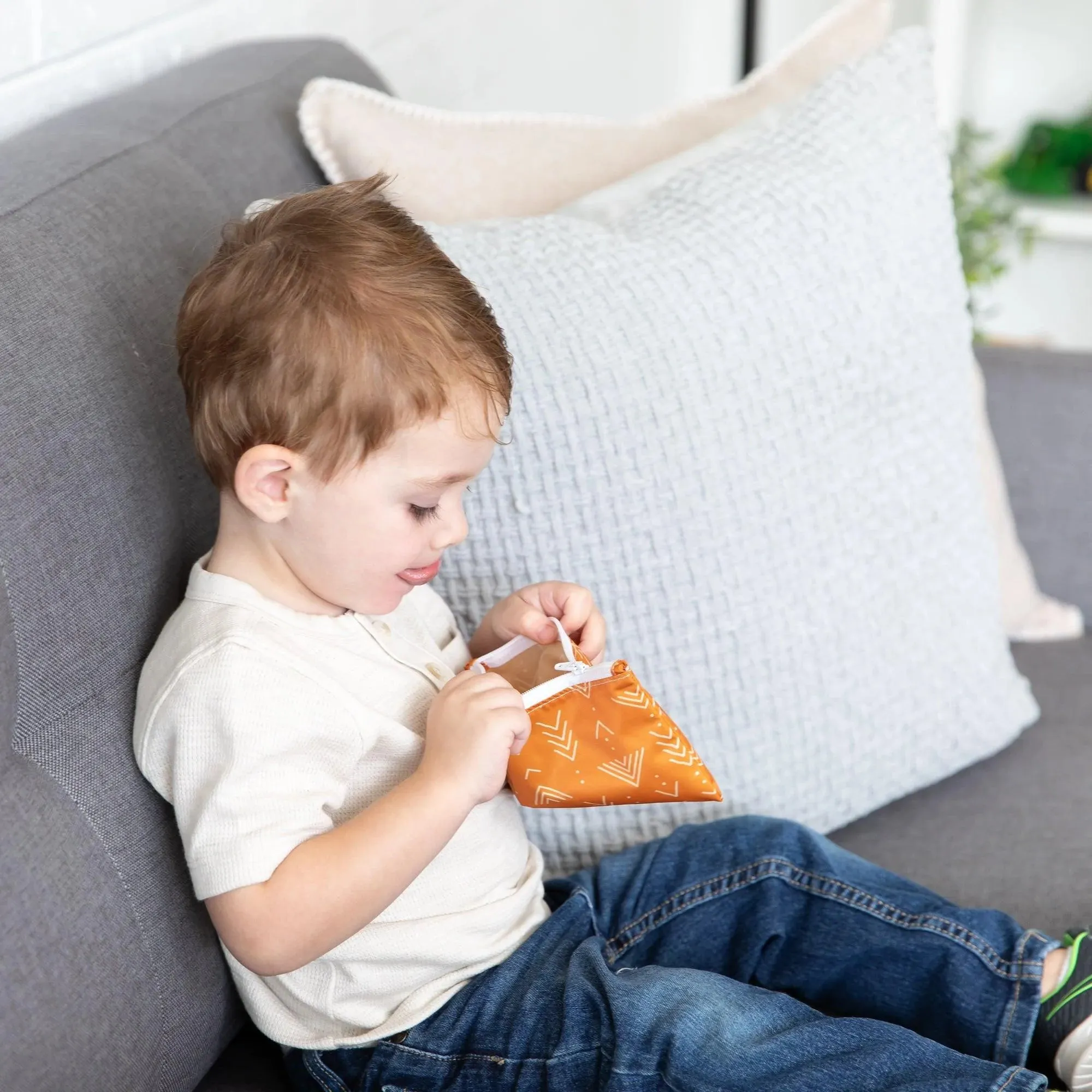 Reusable Snack Bag, Small 2-Pack: Sunshine and Grounded