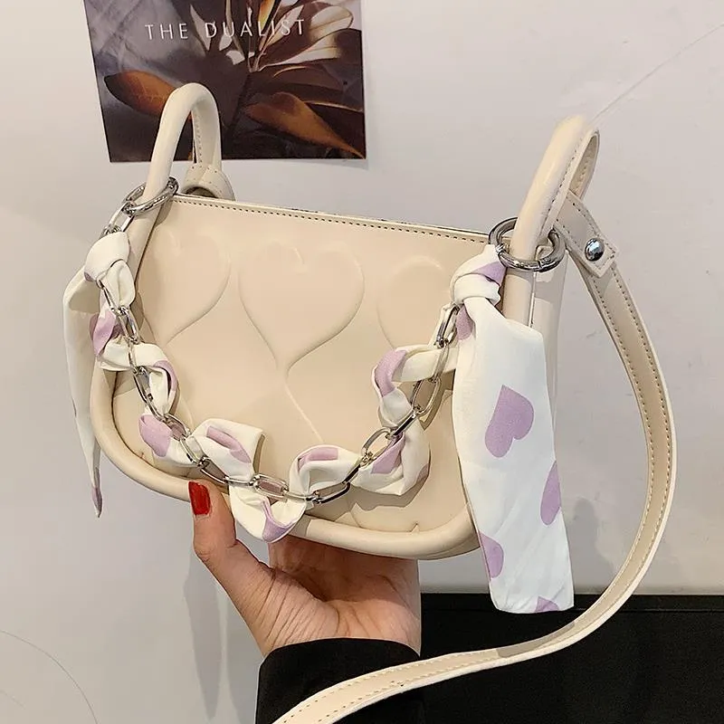 Shoulder Bag Female Crossbody Bag Women Designer Handbag Purse Chain Women Bag Fashion Ribbon Backpack 2021 PU Leather Zipper