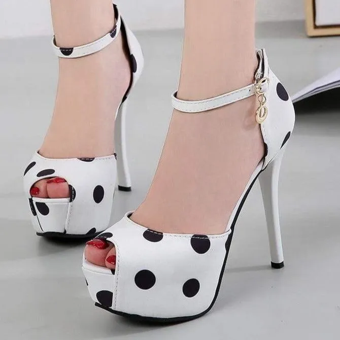 Silk Polk a Dot High Heel Pumps