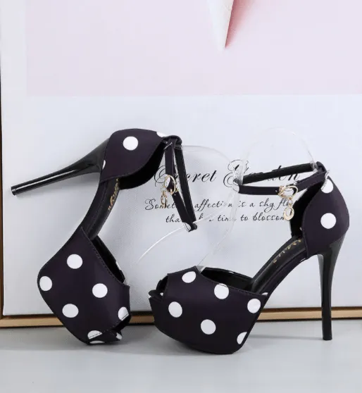 Silk Polk a Dot High Heel Pumps