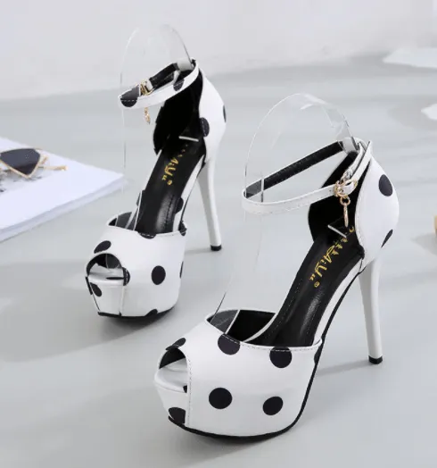 Silk Polk a Dot High Heel Pumps