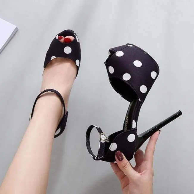 Silk Polk a Dot High Heel Pumps