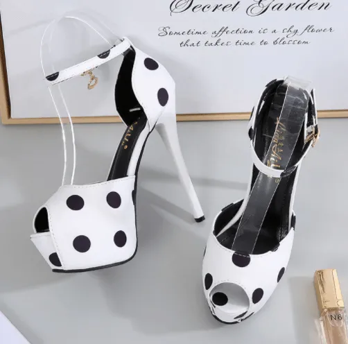 Silk Polk a Dot High Heel Pumps