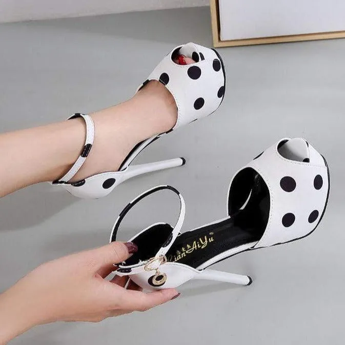 Silk Polk a Dot High Heel Pumps