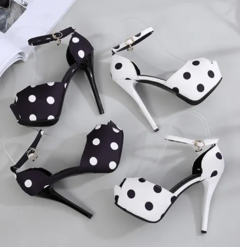 Silk Polk a Dot High Heel Pumps