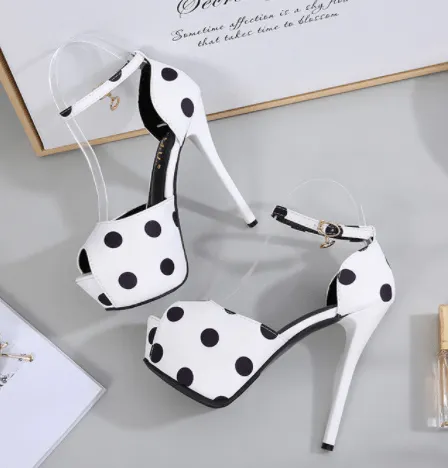 Silk Polk a Dot High Heel Pumps