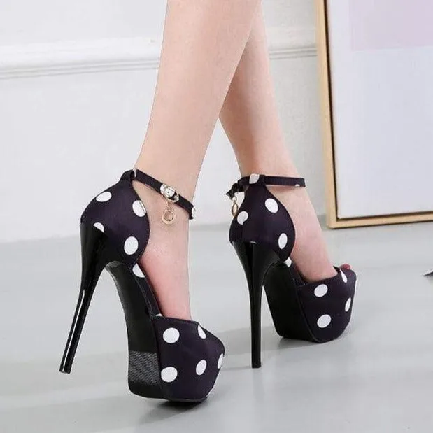 Silk Polk a Dot High Heel Pumps