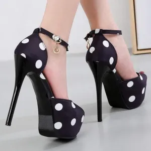Silk Polk a Dot High Heel Pumps
