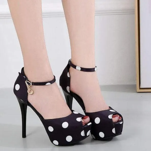 Silk Polk a Dot High Heel Pumps