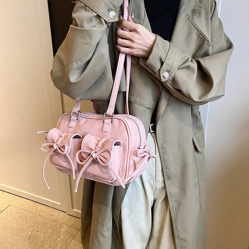 Small Bow Tie Double Pockets Underarm Bags