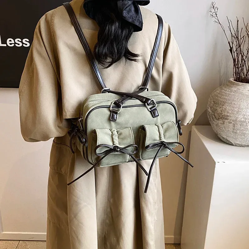 Small Bow Tie Double Pockets Underarm Bags