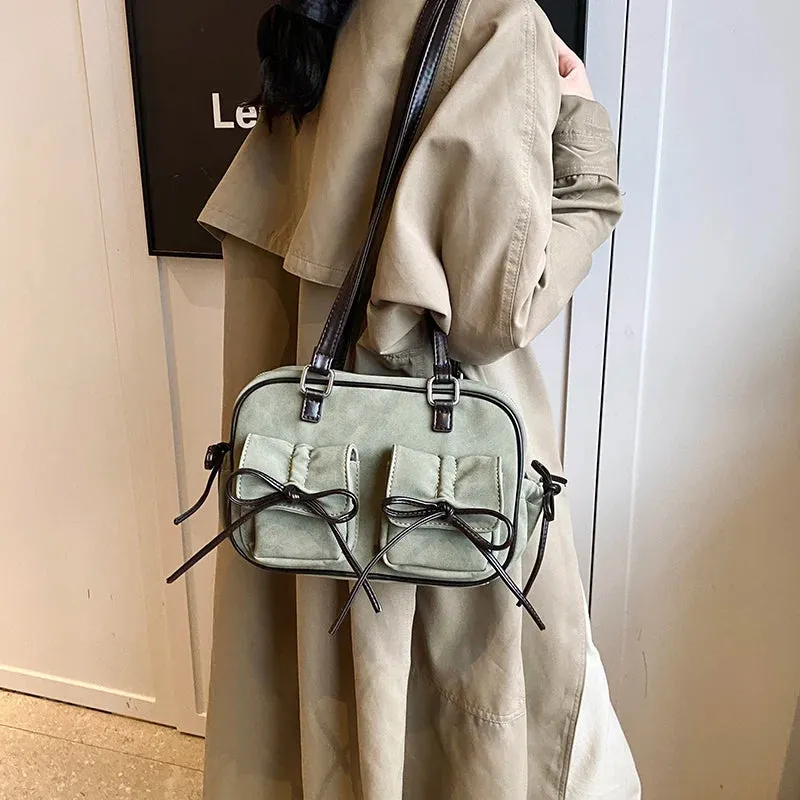 Small Bow Tie Double Pockets Underarm Bags