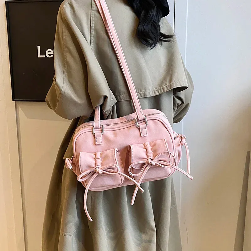 Small Bow Tie Double Pockets Underarm Bags