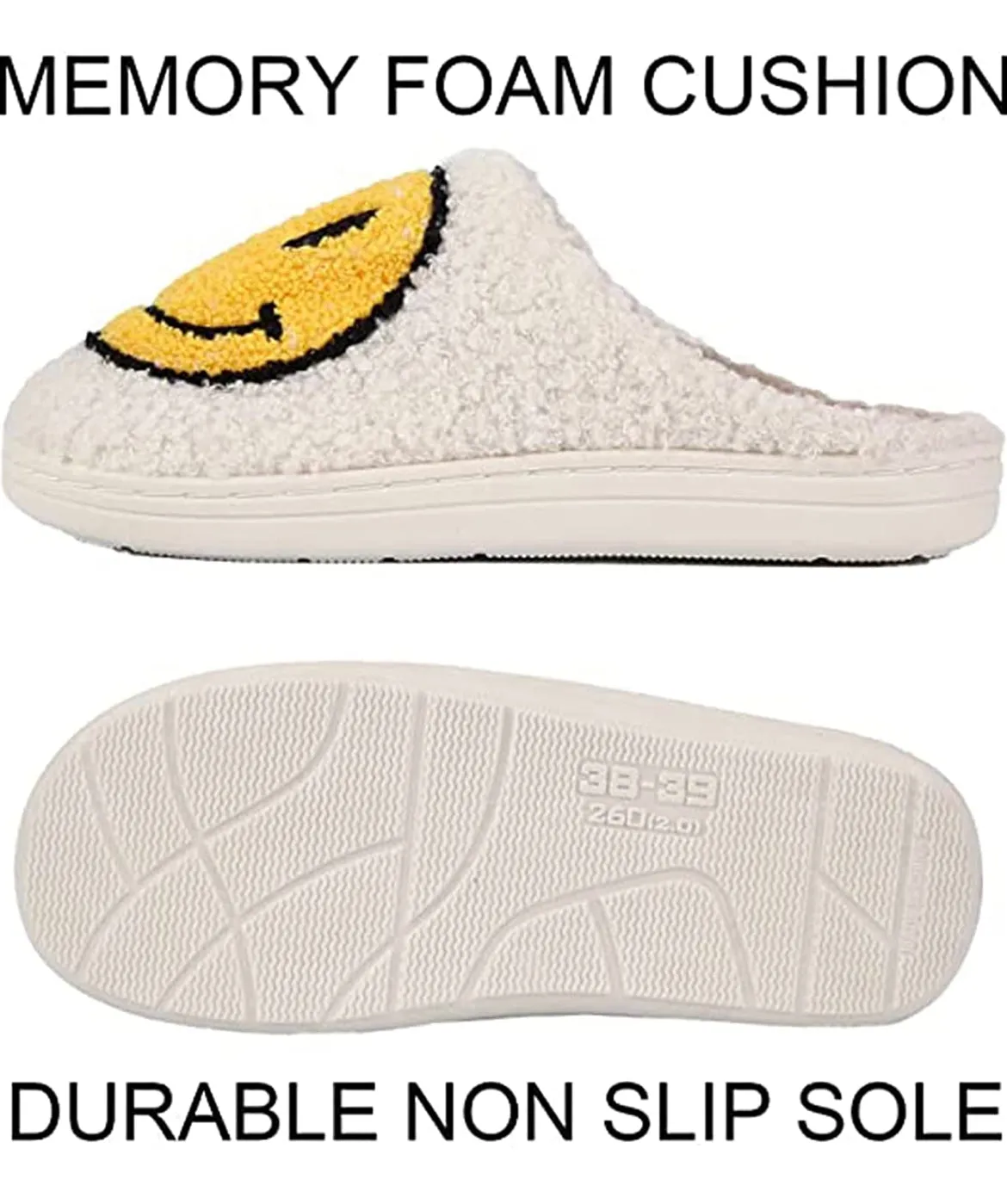 Smiley Face Sherpa Slipper