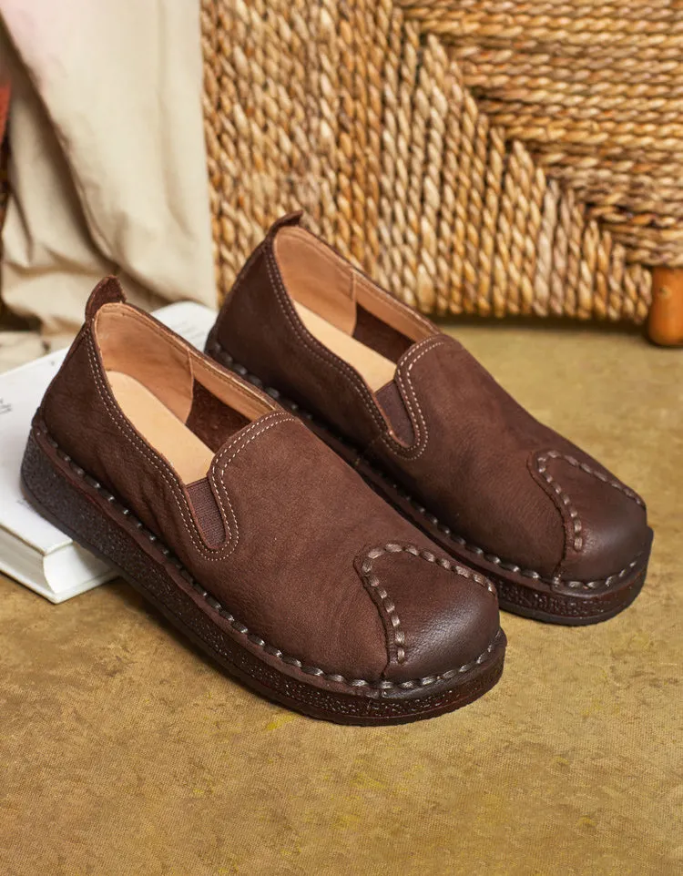 Spring Soft Sole Handmade Retro Flat Shoes