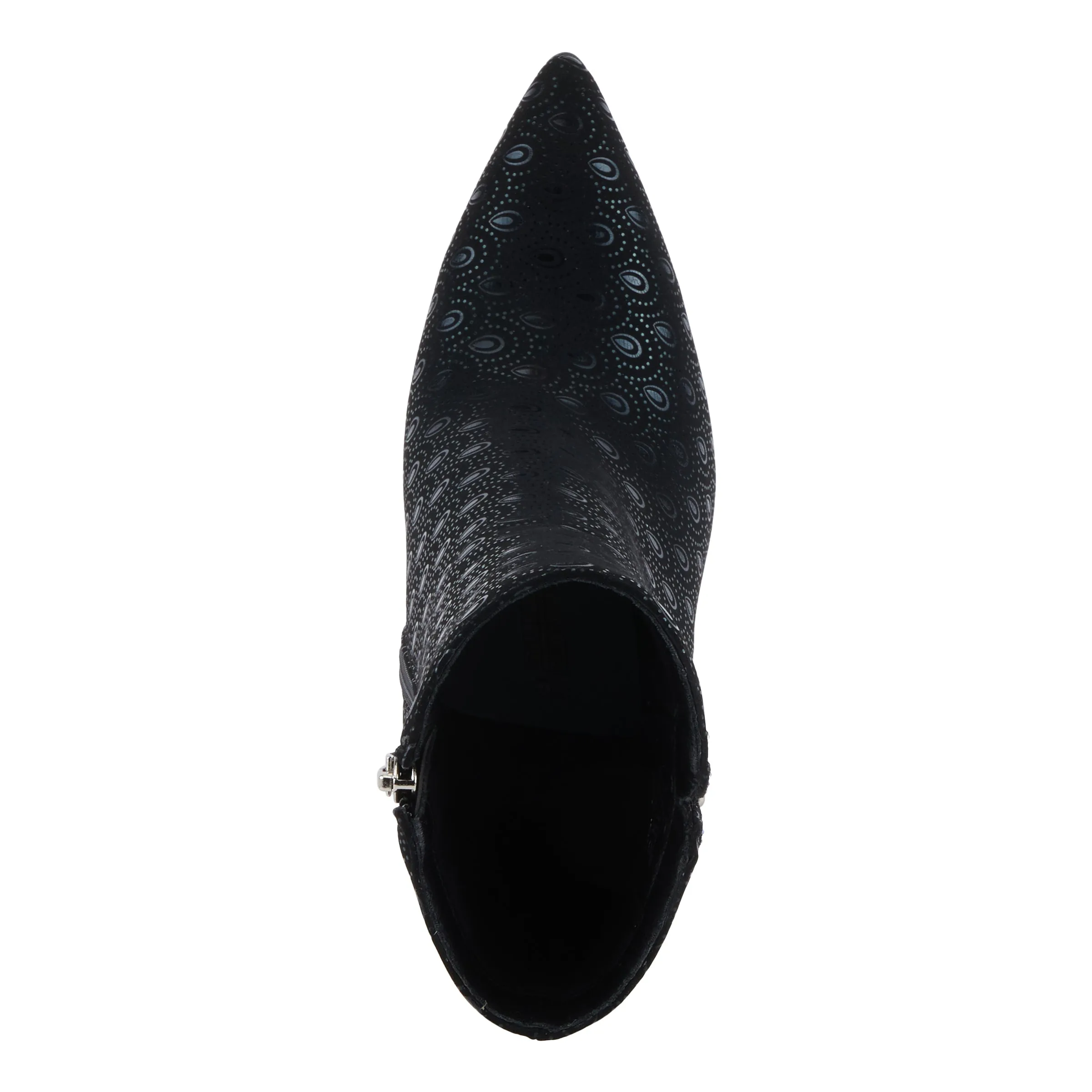 Spring Step Shoes Sping Step Shoes Azura Luminous Women's Black Suede Peacock Inspired Booties