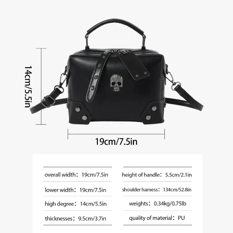Studded Leather Punk Rock Rivet Chain Wallet Purse Crossbody Handbag
