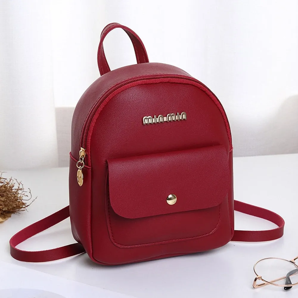 Vvsha Back to College Homemari Women's backpack kawaii Small Backpack Letter Purse Mobile Phone Simple Ladies Travel Bag Student School Backpacks Girl