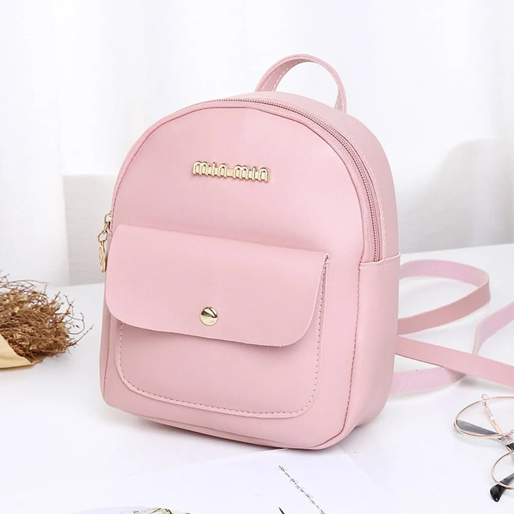 Vvsha Back to College Homemari Women's backpack kawaii Small Backpack Letter Purse Mobile Phone Simple Ladies Travel Bag Student School Backpacks Girl