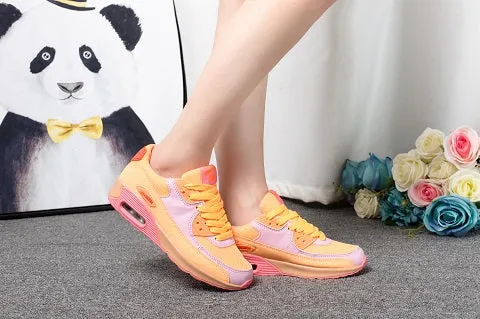 Women Sneakers Autumn Tenis Feminino Casual Shoes Outdoor Walking Shoes Women Flats Pink Lace Up Ladies Flats