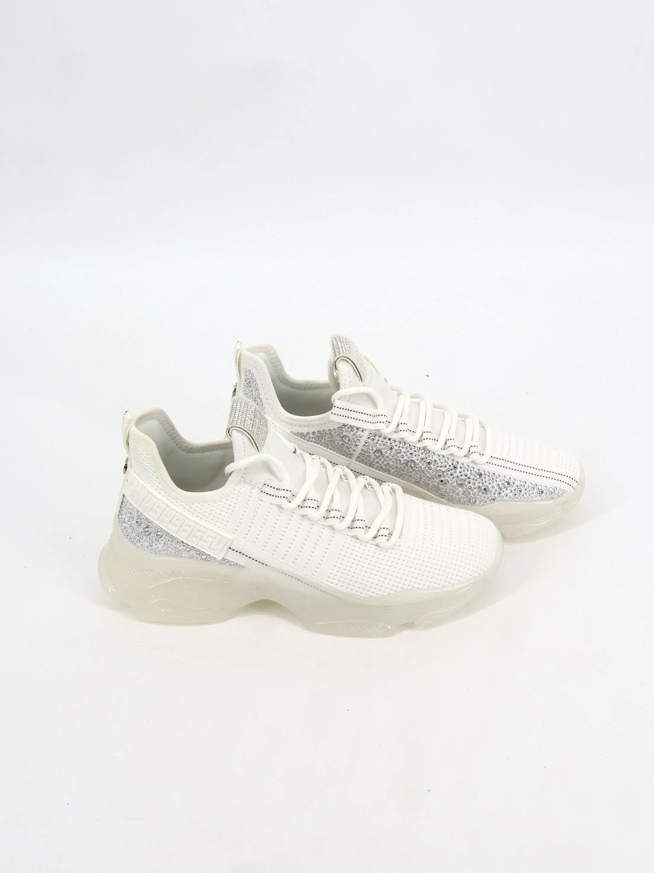 Women's Embellished Sneakers,White