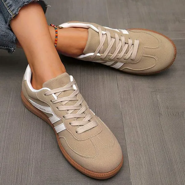 Women's Retro Flat Shoes Moral Training Shoes 01379492C