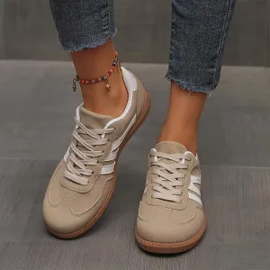 Women's Retro Flat Shoes Moral Training Shoes 01379492C