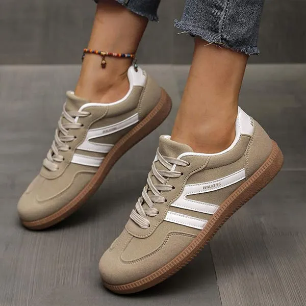 Women's Retro Flat Shoes Moral Training Shoes 01379492C