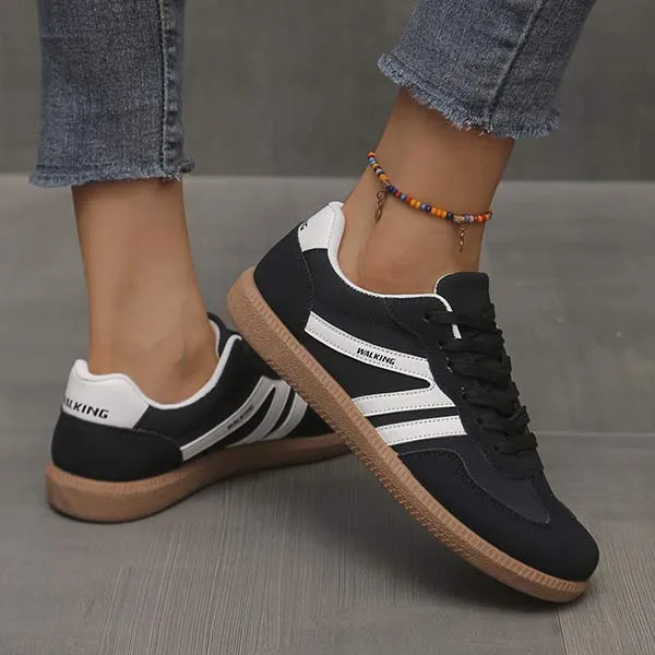 Women's Retro Flat Shoes Moral Training Shoes 01379492C