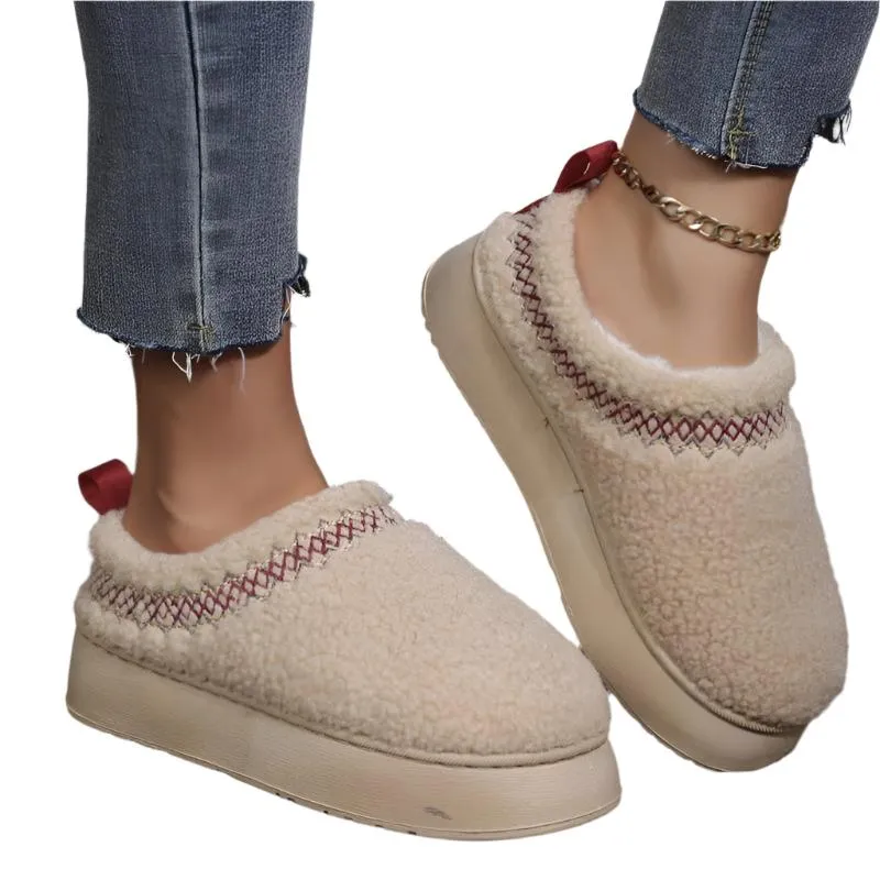 Women's Winter Indoor & Outdoor Thick-Soled Plush Shoes Slippers