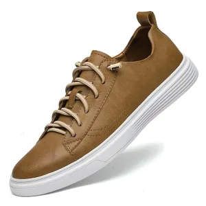 xiangtuibao Leather Men Shoes Casual Sneakers High Quality Luxury Flats for Man Lace-up Sand Grey Walking Sports Men Sneakers Free Shipping