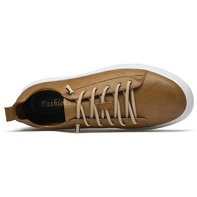 xiangtuibao Leather Men Shoes Casual Sneakers High Quality Luxury Flats for Man Lace-up Sand Grey Walking Sports Men Sneakers Free Shipping