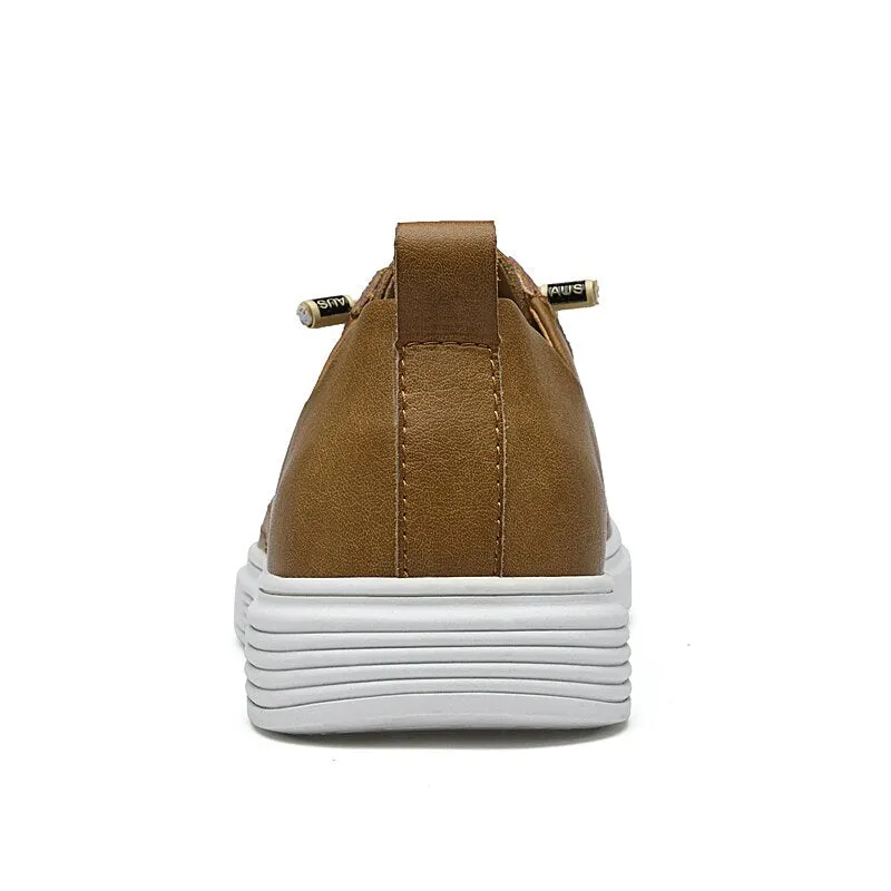 xiangtuibao Leather Men Shoes Casual Sneakers High Quality Luxury Flats for Man Lace-up Sand Grey Walking Sports Men Sneakers Free Shipping