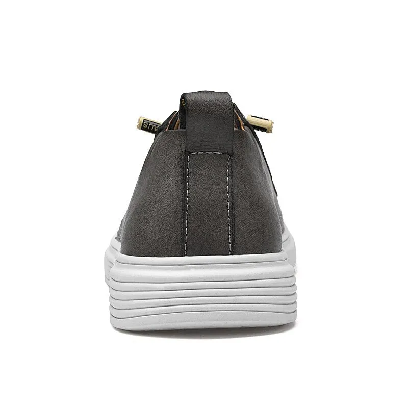 xiangtuibao Leather Men Shoes Casual Sneakers High Quality Luxury Flats for Man Lace-up Sand Grey Walking Sports Men Sneakers Free Shipping